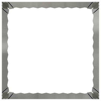Krawężnik do trawnika 4 szt. 60 x 60 x 35 cm Stal srebrny