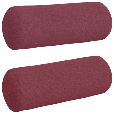 Poduszki Wałkowe 2 pcs Czerwone wino ? 25 x 70 cm tkanina