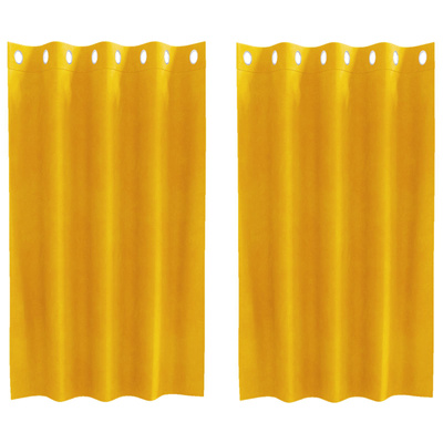 Zasłony zaciemniające 2 pcs Musztardowy Żółty 140 x 140 cm