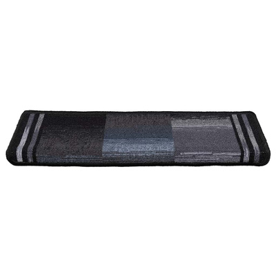 Samoprzylepne nakładki na schody 15 szt. 65x21x4cm czarno-szare