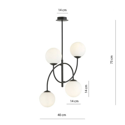 Żyrandol ARCHI 4B BL OPAL