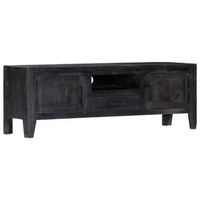 vidaXL Szafka pod TV, czarna, 118 x 30 x 40 cm, lite drewno mango
