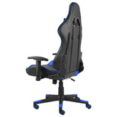 Obrotowy fotel gamingowy, niebieski, PVC vidaXL