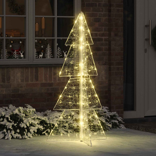 Choinka z 160 diodami LED Ciepła biel 150 cm Akryl