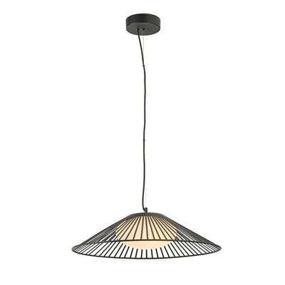 Lampa wisząca Sonte 60 czarna z białym kloszem nad stół GX53