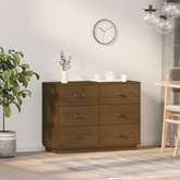 vidaXL Komoda, miodowy brąz, 100x40x75 cm, lite drewno sosnowe