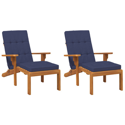 Poduszka na zewnątrz 2 pcs Granatowy 180 x 55 x 7 cm tkanina