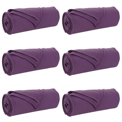 Koce narzutowe 6 pcs Fioletowy 200 x 150 cm Polar