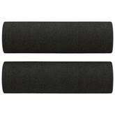 3-osobowa sofa z poduszkami, czarna, 180 cm, tkanina