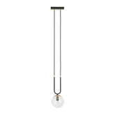 Lampa wisząca GLAM 1 BLACK/TRANSPARENT