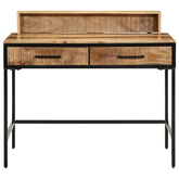 Konsola Brązowy 100 x 55 x 89.5 cm Lite drewno mango i metal