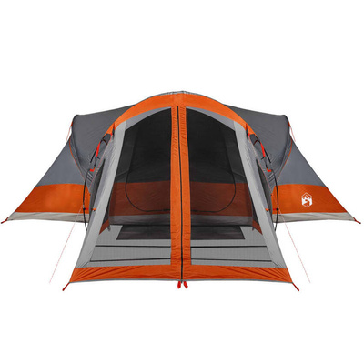 vidaXL Namiot rodzinny tipi, 8-os., szaro-pomarańczowy, wodoszczelny model standard