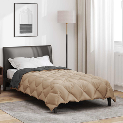 Zimowa Kołdra Antracyt i Taupe 135 x 220 cm Mikrofibra
