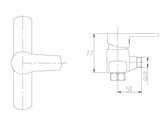 Bateria natryskowa Verso chrom  Invena