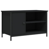vidaXL Szafka pod TV, czarna, 80x40x50 cm, materiał drewnopochodny