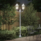 Lampa ogrodowa Biały 68 x 20 x 235 cm Aluminium i szkło