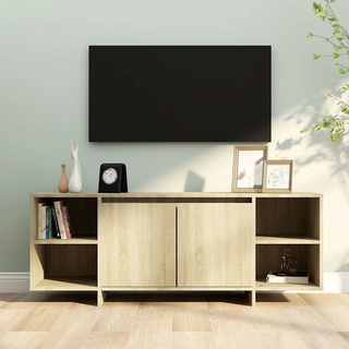 Szafka pod TV, dąb sonoma, 130x35x50 cm materiał drewnopochodny