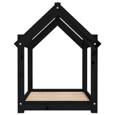 vidaXL Legowisko dla psa, czarne, 71x55x70 cm, lite drewno sosnowe