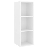 vidaXL Wisząca szafka pod TV, biała, 37x37x107 cm