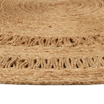 vidaXL Ręcznie pleciony dywan z juty, 150 cm, okrągły model standard