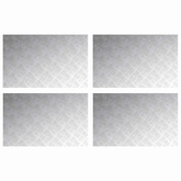 Stopień Prostokątny 4 pcs Srebrny 80 x 50 cm Aluminium