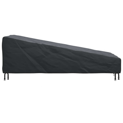 Pokrowiec na meble ogrodowe 203 x 81 x 63 cm Prostokątny Czarny