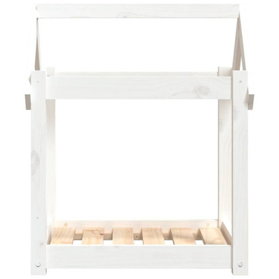 vidaXL Legowisko dla psa, białe, 61x50x70 cm, lite drewno sosnowe