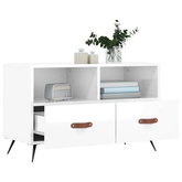 vidaXL Szafka pod TV, biała, wysoki połysk, 80x36x50 cm wariant 5