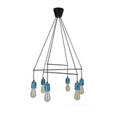 Lampa wisząca Vider metalowa 6-punktowa nad stół do jadalni czarna