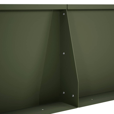 Mur oporowy 2 szt. 80 x 12 x 30 cm Stal Oliwkowy zielony