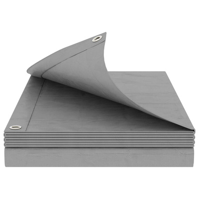 Plandeka z oczkami jasnoszary 3 x 5 m 180 gsm PE