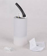 Lampa sufitowa tuba szara z mrożonym szkłem GU10 natynkowa