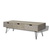 vidaXL Szafka pod TV z 3 szufladami, 120x40x36 cm, szara