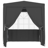 vidaXL Namiot imprezowy ze ściankami, 2,5x2,5 m, antracytowy, 90 g/m²