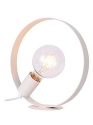 Lampka nocna Nexo Ledea biała metalowa nowoczesna lampka stołowa