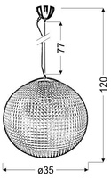 Lampa sufitowa wisząca candellux lucida 31-51165 e27 bezbarwny