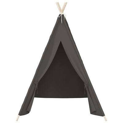 Szary namiot dziecięcy tipi, z torbą, peach skin, 120x120x150cm