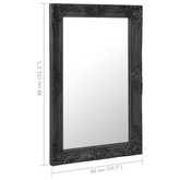 vidaXL Lustro ścienne w stylu barokowym, 50x80 cm, czarne