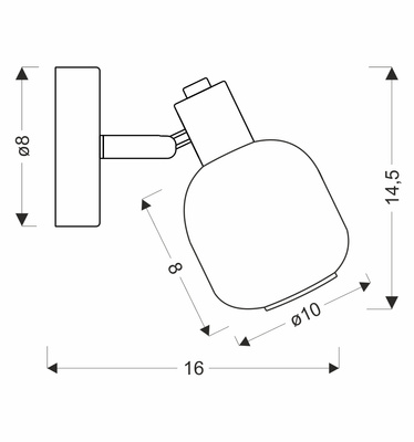 Kinkiet ANDRUS chromowy 1x40W E14  elegancka lampa ścienna klasyczna do salonu sypialni przedpokoju garderoby oświetlenie dodatkowe