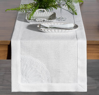 Bieżnik Elen biały 40x140