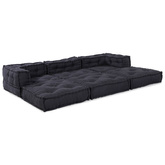 Modularna jednostka sofy 3 pcs antracytowy tkanina