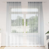 Firany Voile 2 pcs Ciemnoszary 260 x 140 cm Poliester