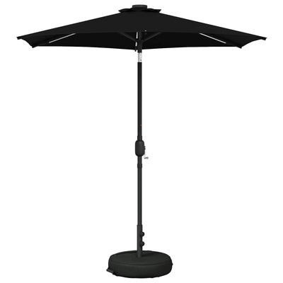 Parasol ogrodowy z oświetleniem LED i podstawą 230 x 230 cm