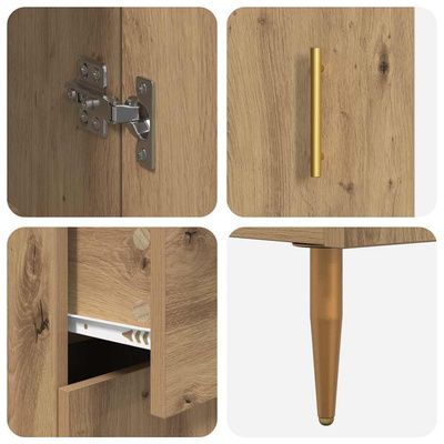 Highboard 2 szt. Dąb rzemieślniczy 69,5 x 34 x 180 cm