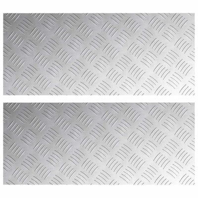 Stopień Prostokątny 2 pcs Srebrny 70 x 30 cm Aluminium
