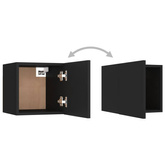 vidaXL Wiszące szafki telewizyjne, 2 szt., czarne, 30,5x30x30 cm
