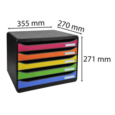 Exacompta Organizer biurkowy Big-Box Plus Horizon z 5 szufladami