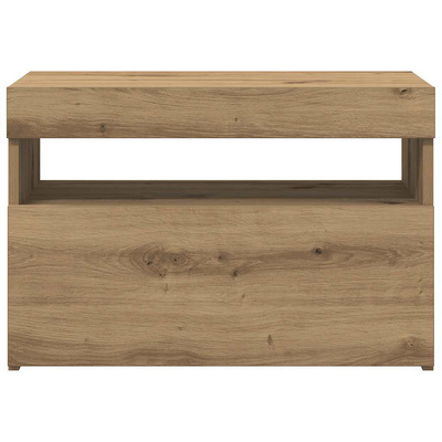 Szafka pod TV z oświetleniem LED, dąb artisan, 60x35x40 cm