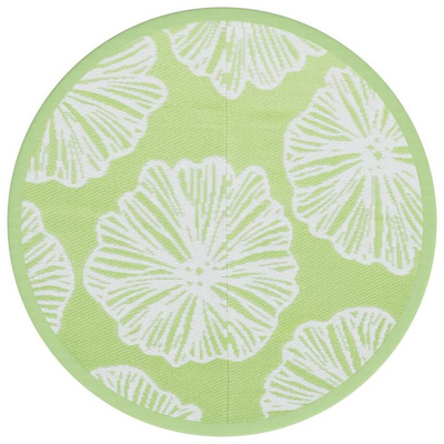 vidaXL Dywan na zewnątrz, zielony, ?120 cm, PP wariant 4