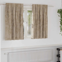 Zasłony z weluru 2 pcs szampański 140 x 140 cm Aksamit